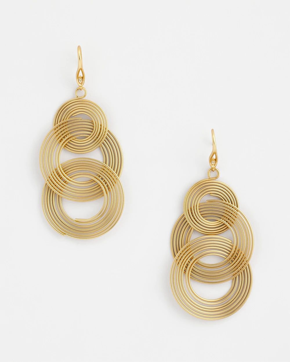 No Droop® Goldtone Circle Earrings