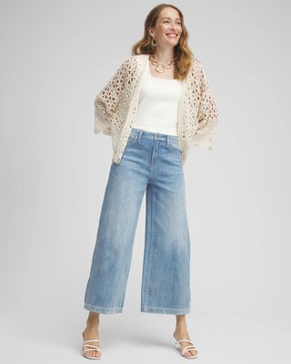 Crochet Cotton Kimono click to view larger image.
