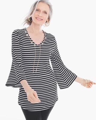 Knit Kit Striped Necklace Top
