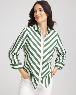 No Iron™ Slimming Striped  Shirt