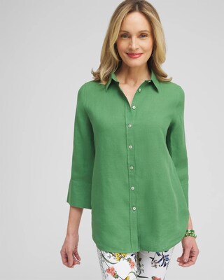 No Iron™ Linen 3/4 Sleeve Shirt