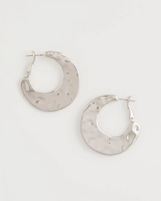 Hammered Hoop Earrings