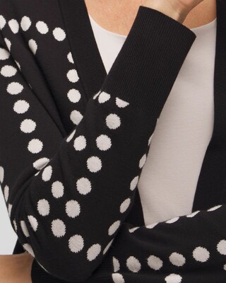 Spun Rayon Jacquard Dots Cardigan