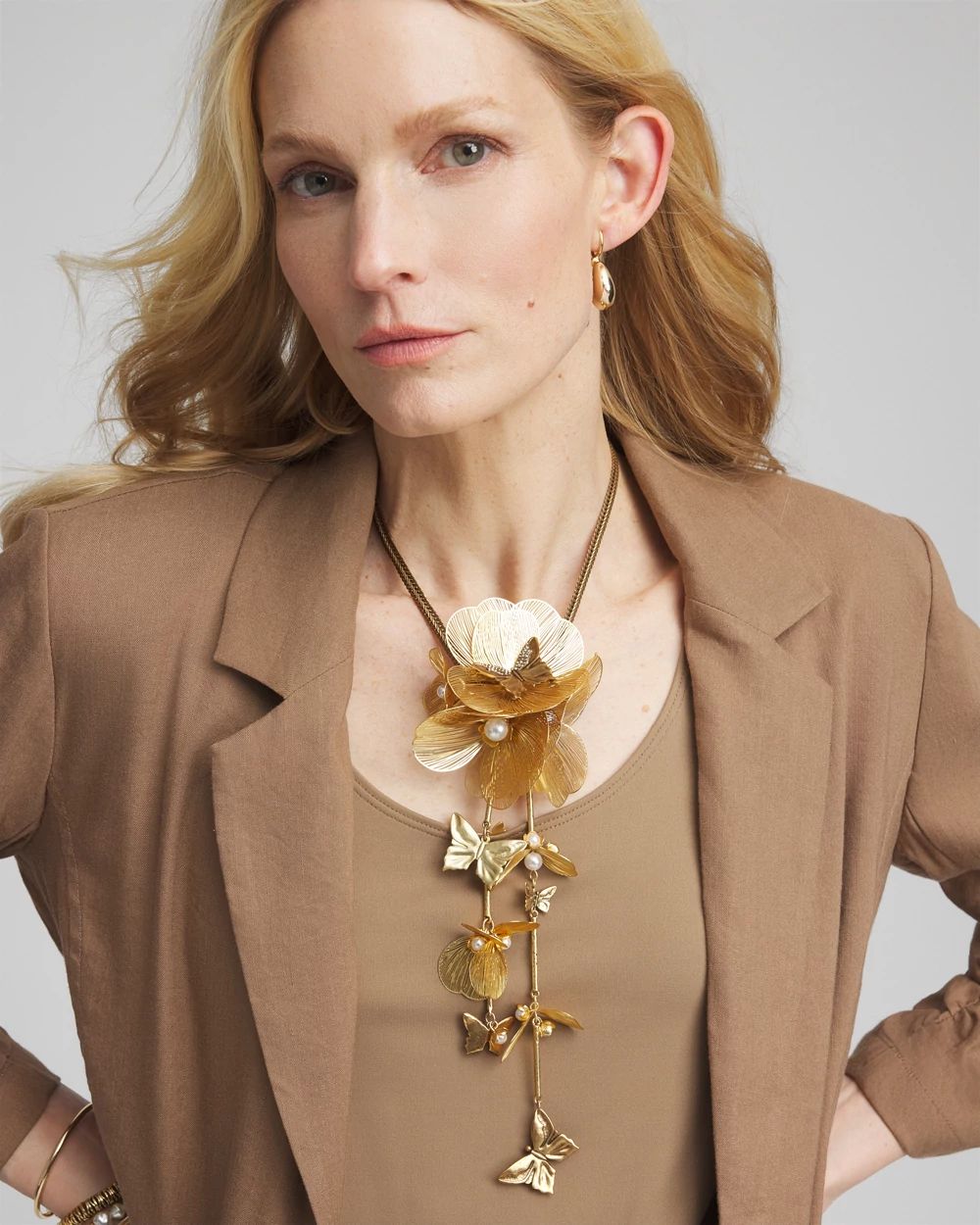 Statement Butterfly Filigree Y-Necklace