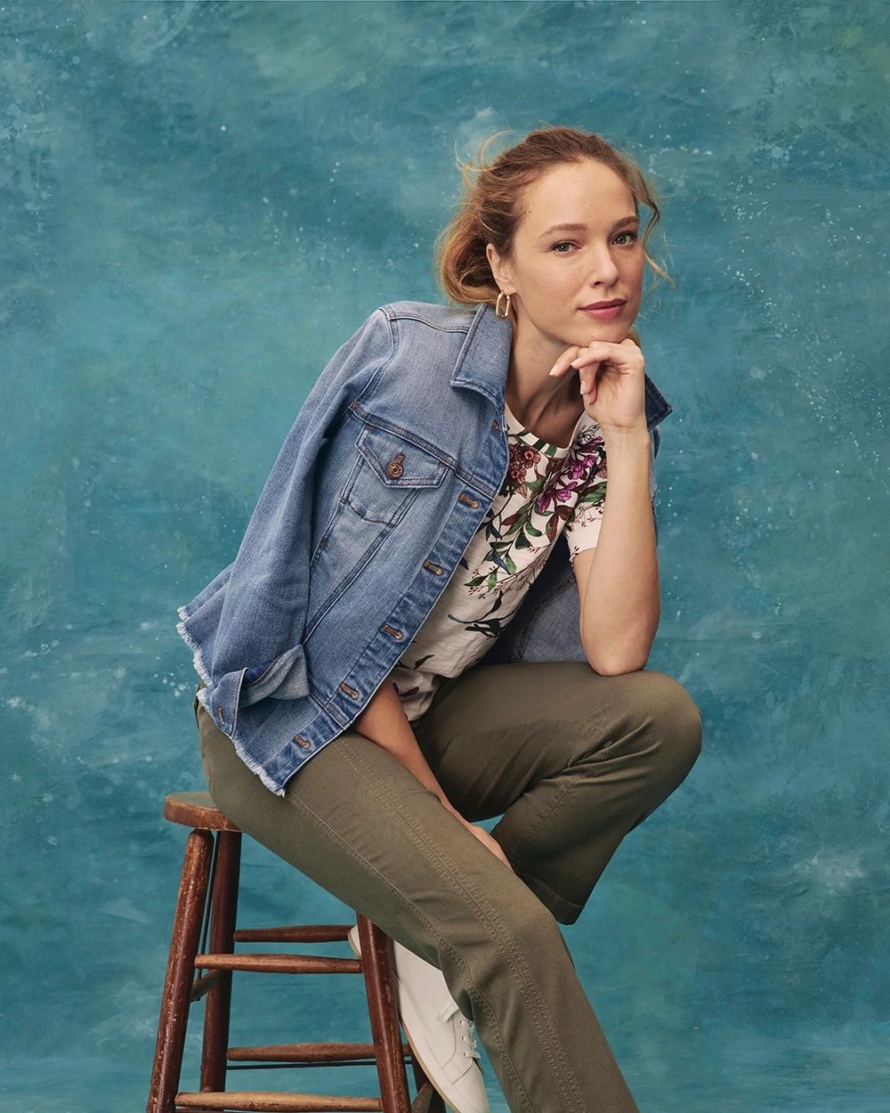 Indigo Peplum Denim Jacket