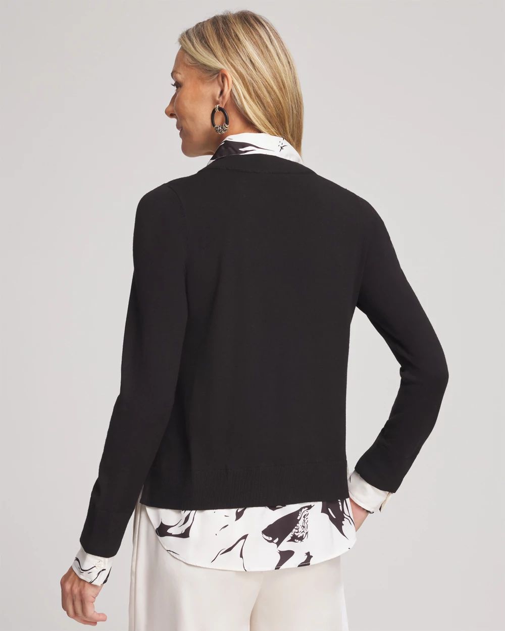 Built-In Shirt Knit Sweater
