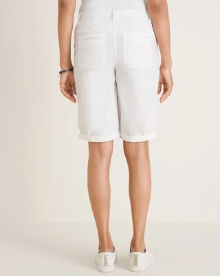 No-Stain White Cargo Shorts