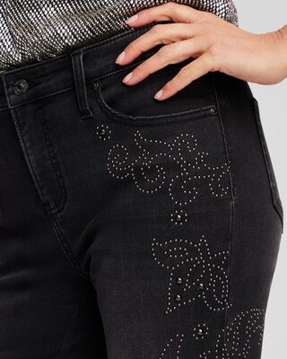 Girlfriend Studded Flare Jeans