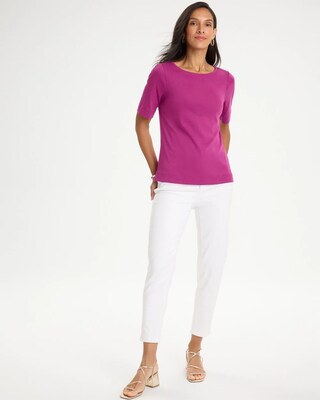 Pima Elbow Sleeve Tee click to view larger image.