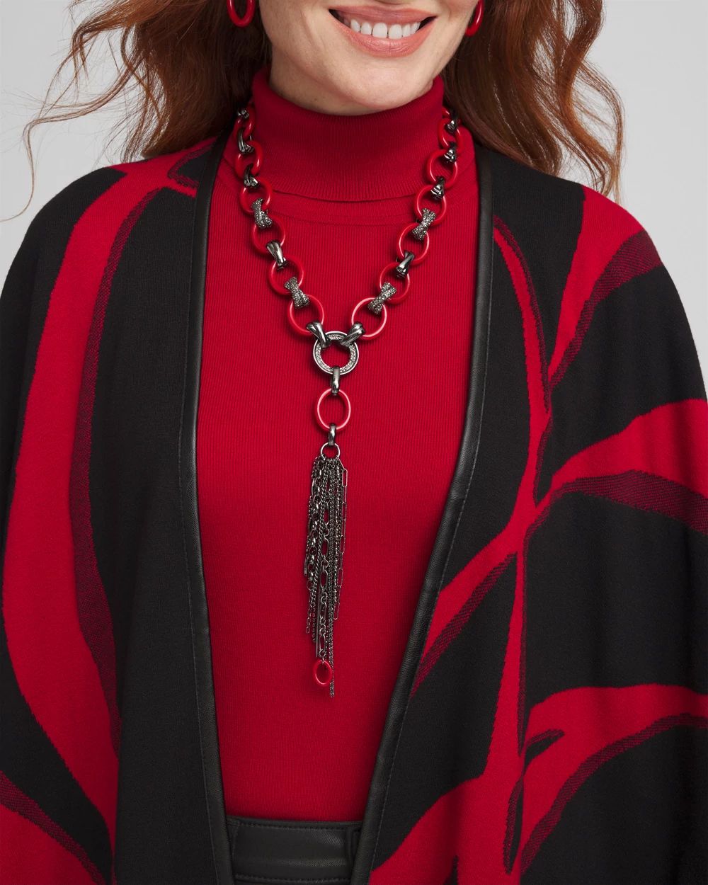 Red Link Hematite Necklace