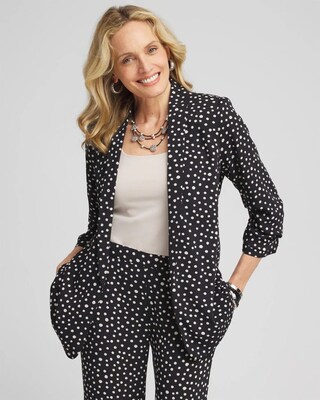 Ruched Sleeve Blazer