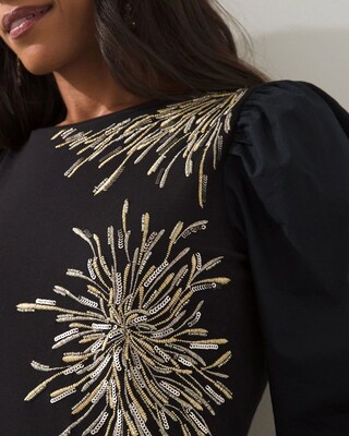 Sequin Fireworks Long Sleeve Top