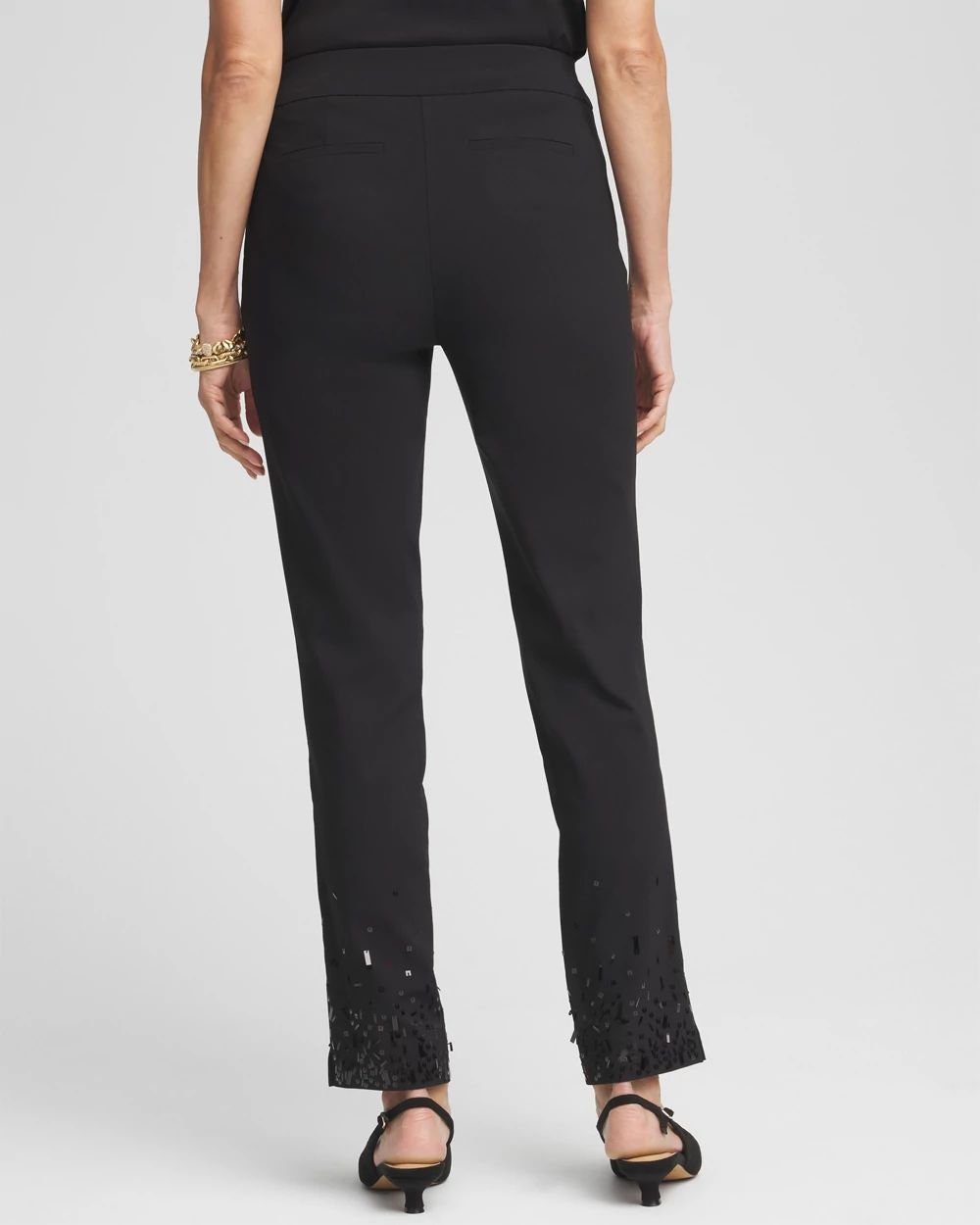 Brigitte Sequined Slim Ankle Pants click to view larger image.
