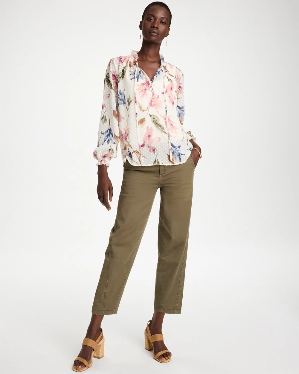 Cotton Twill Barrel Pants