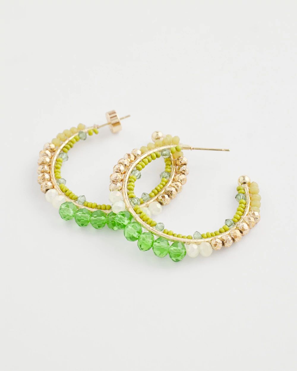 No Droop® Beaded Hoop Earrings