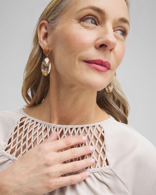 No Droop™ Lucite Gold Foil Earrings