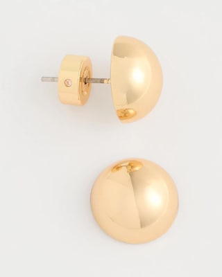 Mini Goldtone Sphere Stud Earrings click to view larger image.
