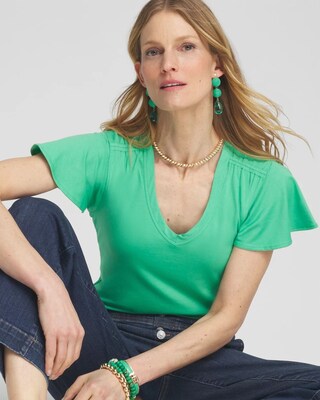 Flutter Sleeve Tee click to view larger image.