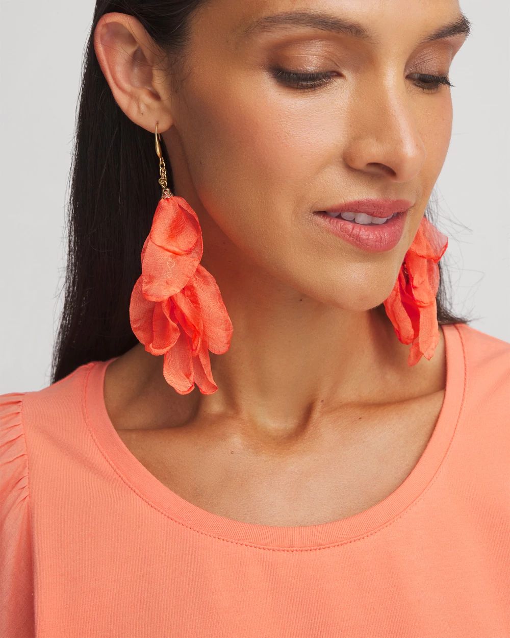 No Droop® Peach Petal Earrings