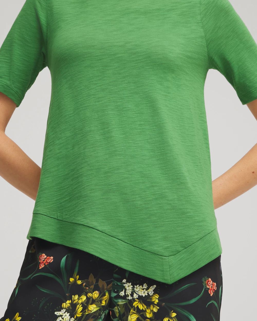 Asymmetrical Elbow Sleeve Tee click to view larger image.
