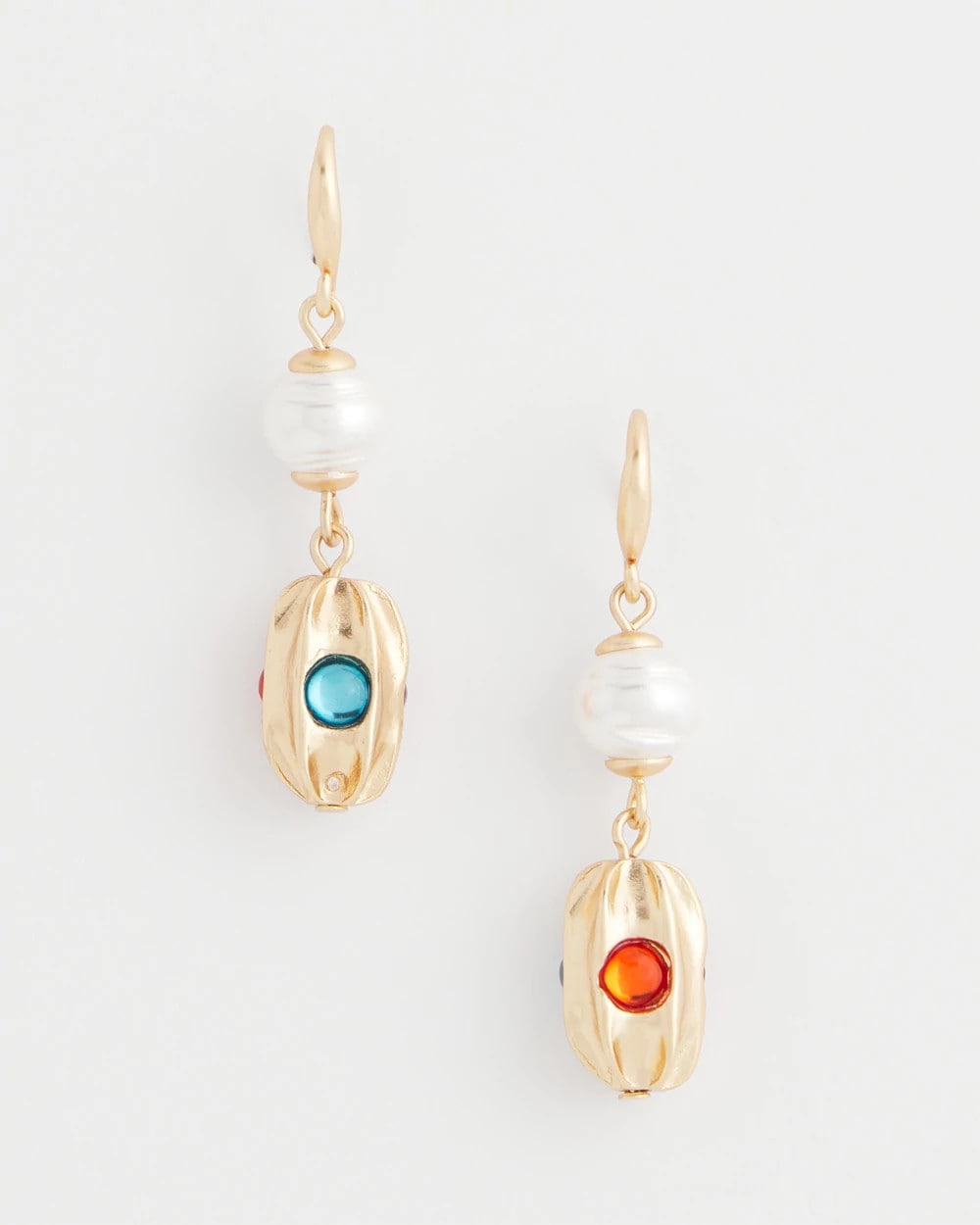 No Droop® Goldtone Faux Pearl Earrings