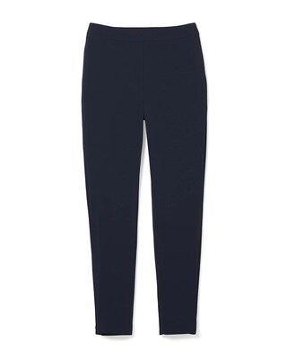Pull-On Tapered Crepe Ankle Pants