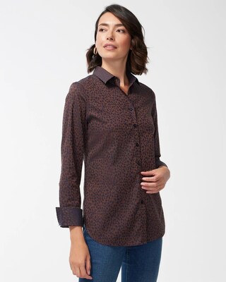 No Iron Stretch Animal Print Shirt