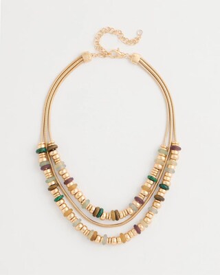 Multi-Colored Mixed Media Necklace