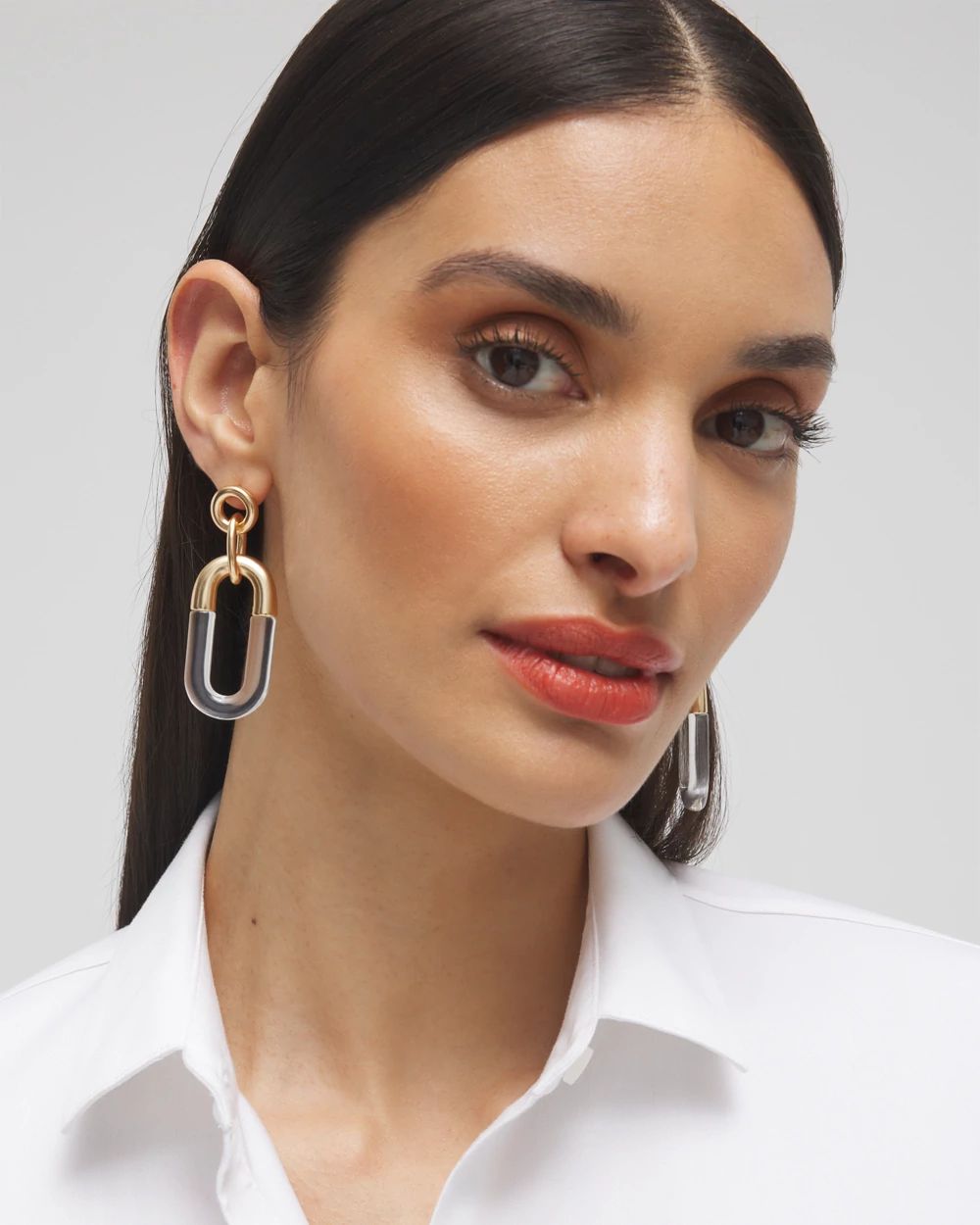 Neutral Link Earrings