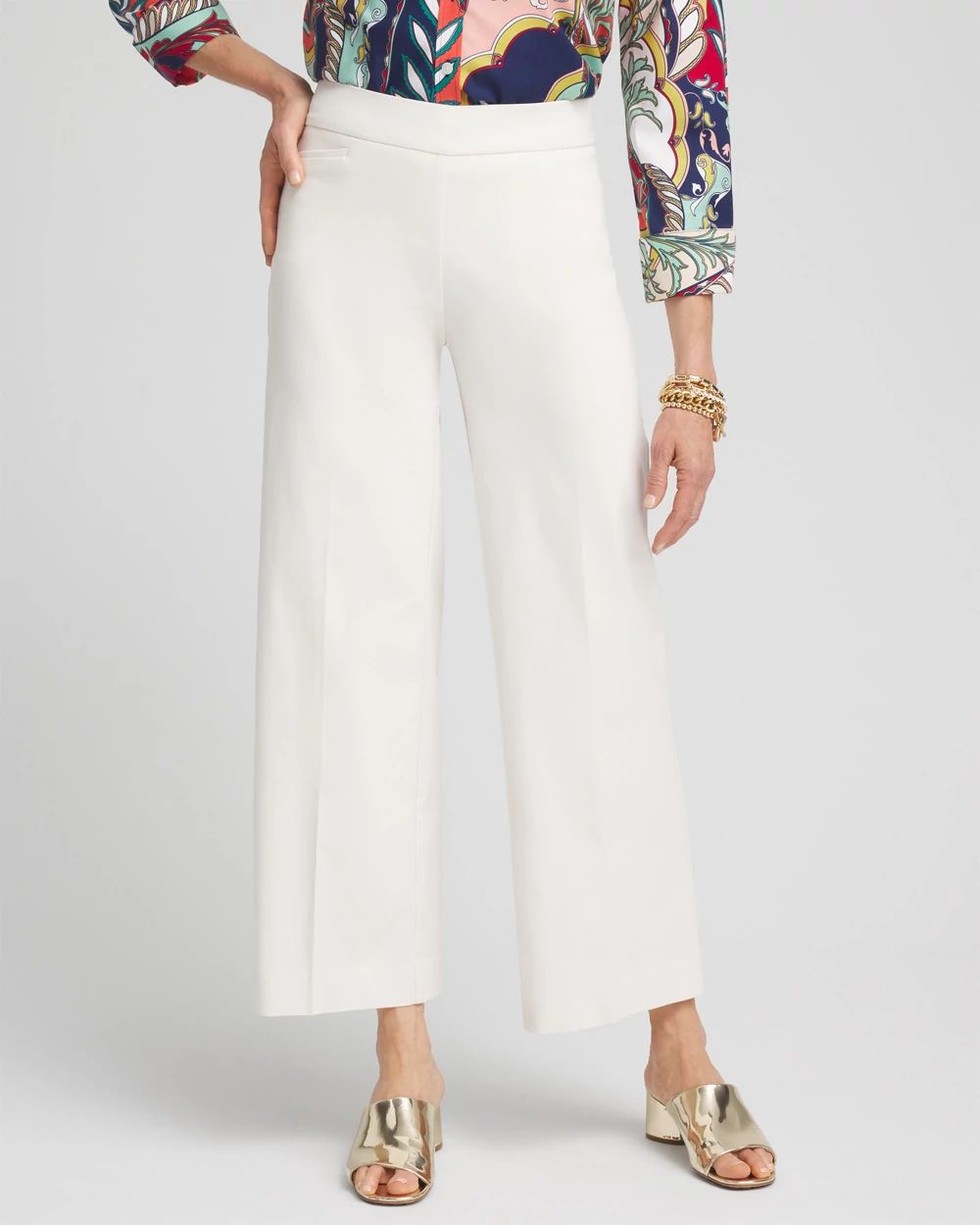 Petite Brigitte Wide Leg Cropped Pants