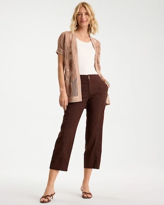 Relaxed Linen Crop Pant click to view larger image.