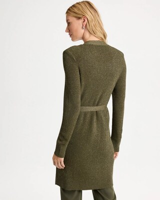 Belted Button-Front Sweater Coatigan click to view larger image.