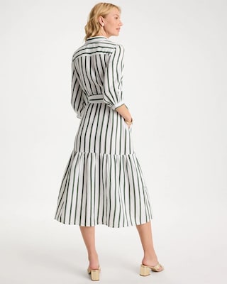 Striped Cotton-Gauze Shirtdress click to view larger image.