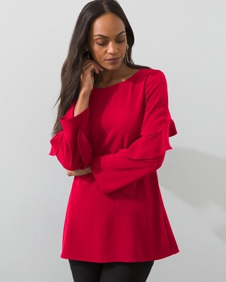 Ruffle-Sleeve Tunic