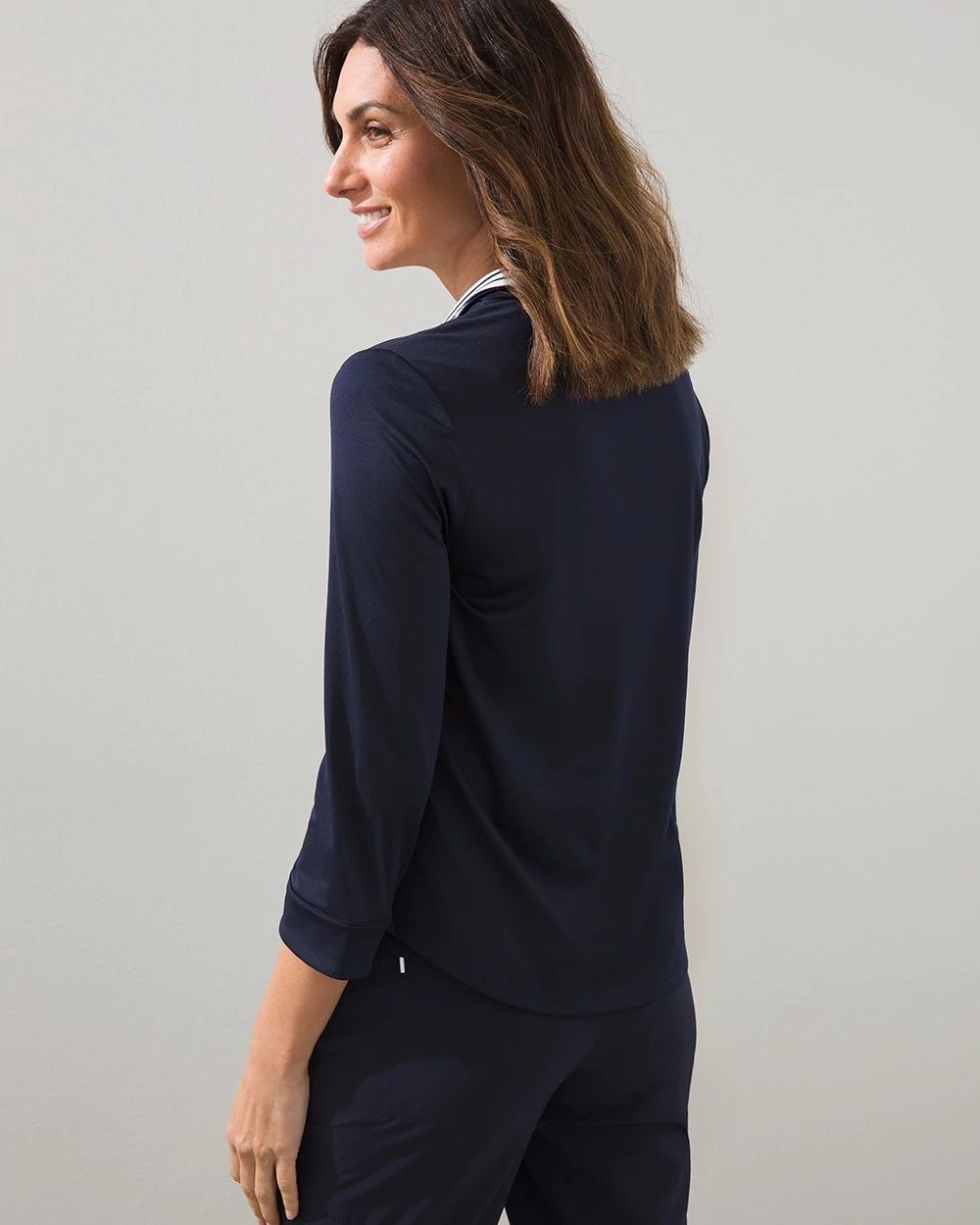 Zenergy UPF Contrast Stripe Pullover