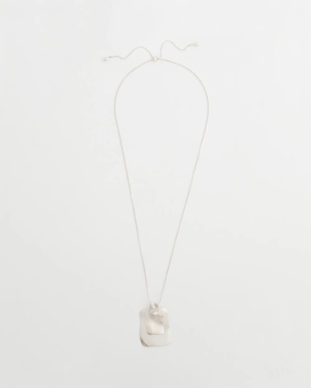 Adjustable Square Pendant Necklace