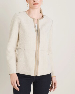 Reversible Faux-Shearling to Faux-Suede Jacket