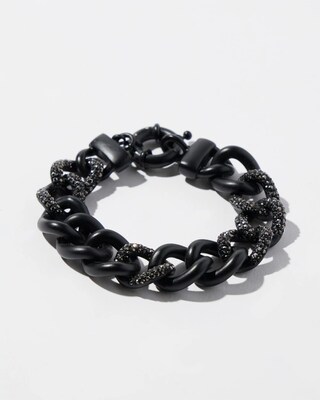 Black Matte Link Bracelet