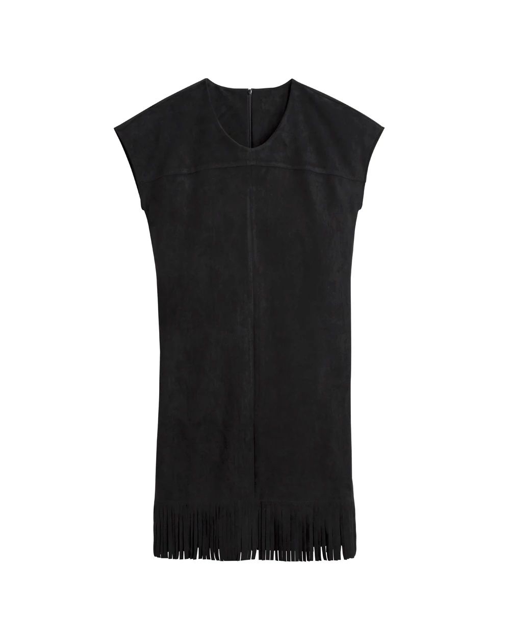 Faux-Suede Fringe Dress