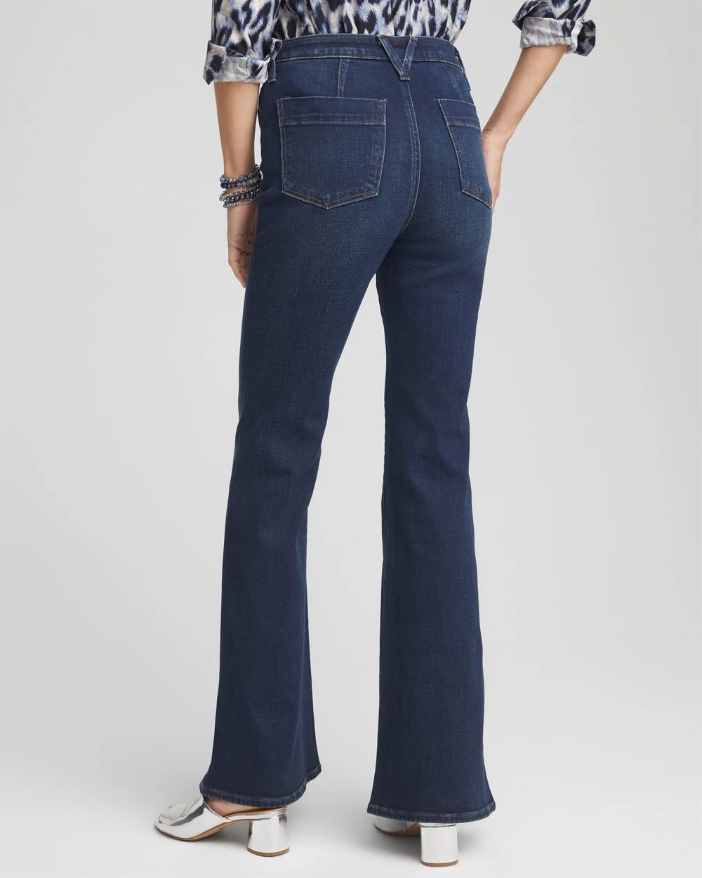 Petite High Rise Flare Jeans