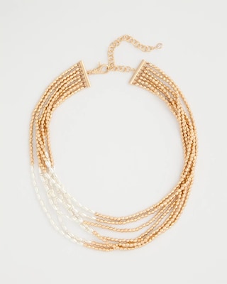 Multi-Strand Beaded Short Necklace