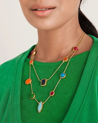 Multi-Stone Illusion Necklace
