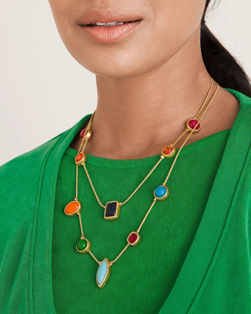 Multi-Stone Illusion Necklace