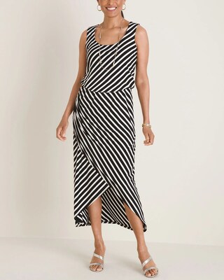 Striped Scoop-neck Maxi Dress
