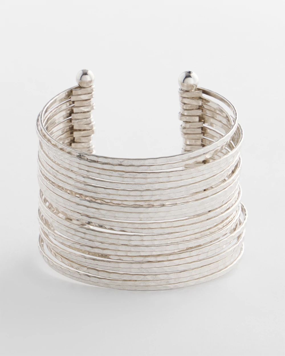Silvertone Bracelet Stack Cuff