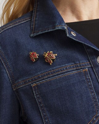 Pair of Two Ladybug Brooches click to view larger image.