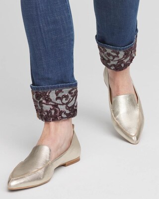 So Slimming® Girlfriend Sequin Cuff Ankle Jeans click to view larger image.