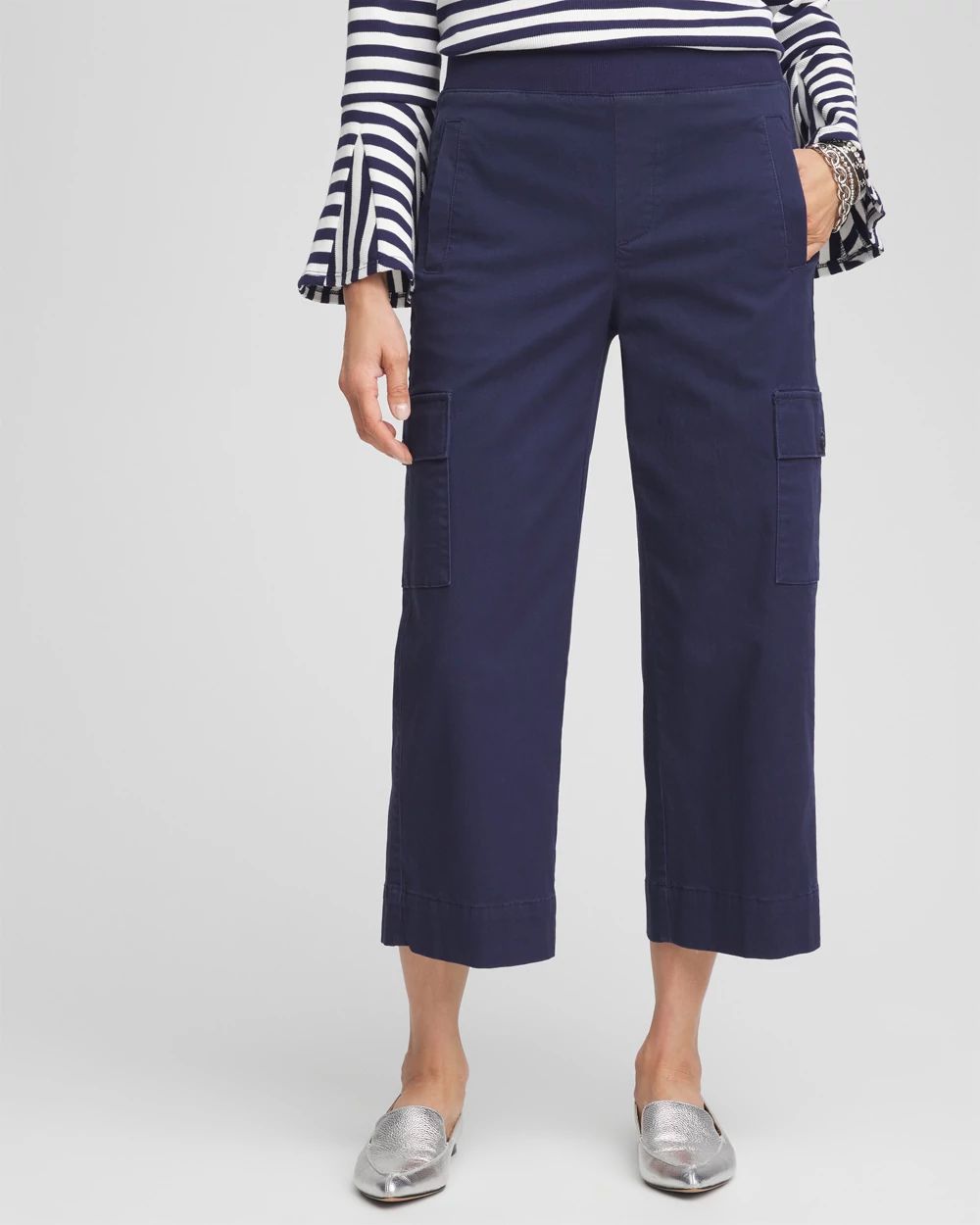 Cargo Straight Leg Cropped Pants