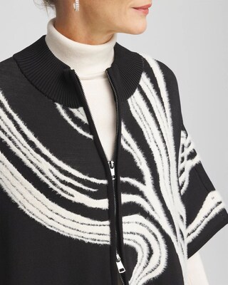 Eyelash Zip Front Ruana click to view larger image.