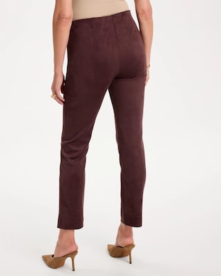 Faux Suede Juliet Slim Ankle Pants click to view larger image.